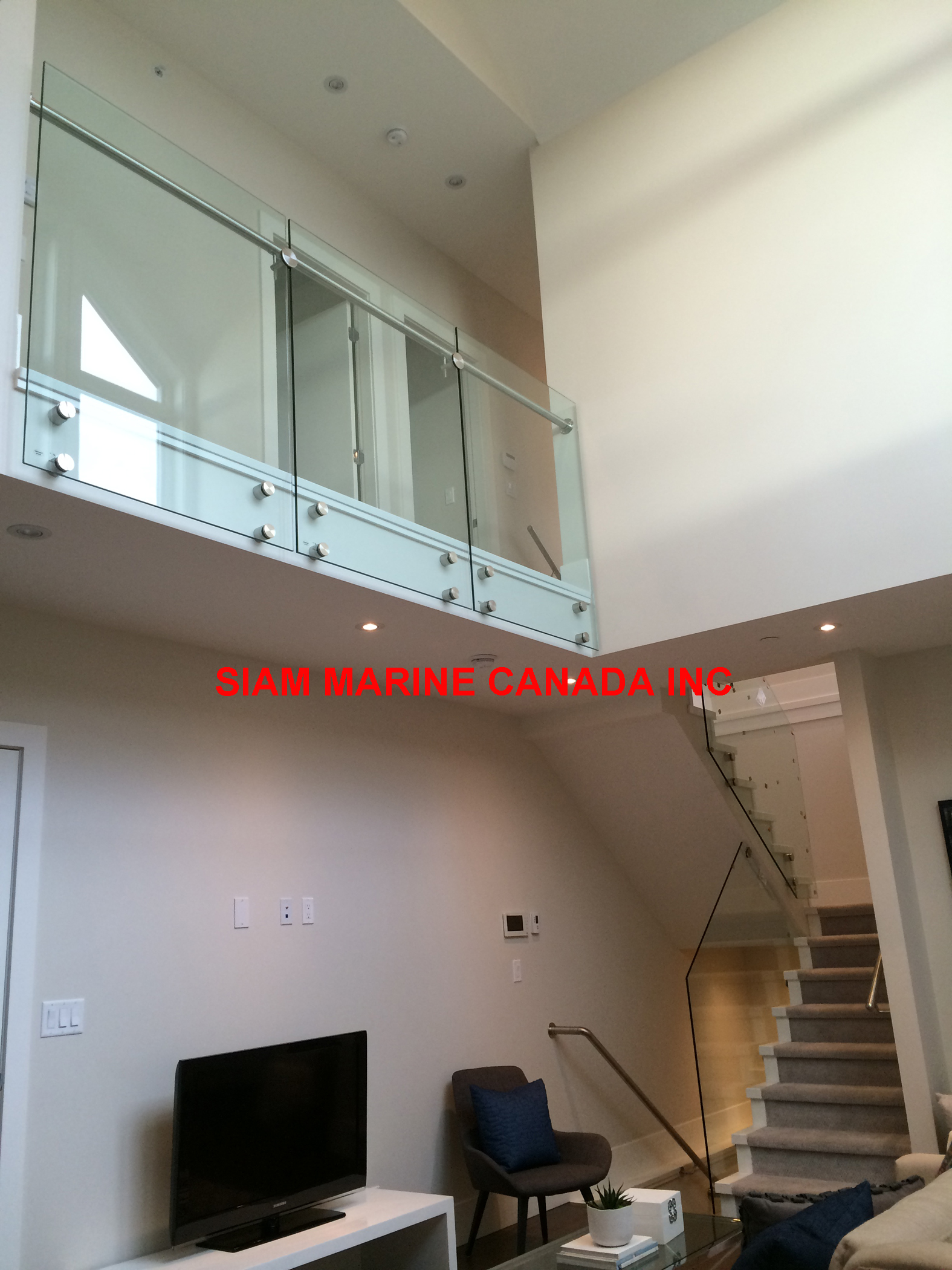 Interior Glass Railings Mazzanine And Staircase Siam